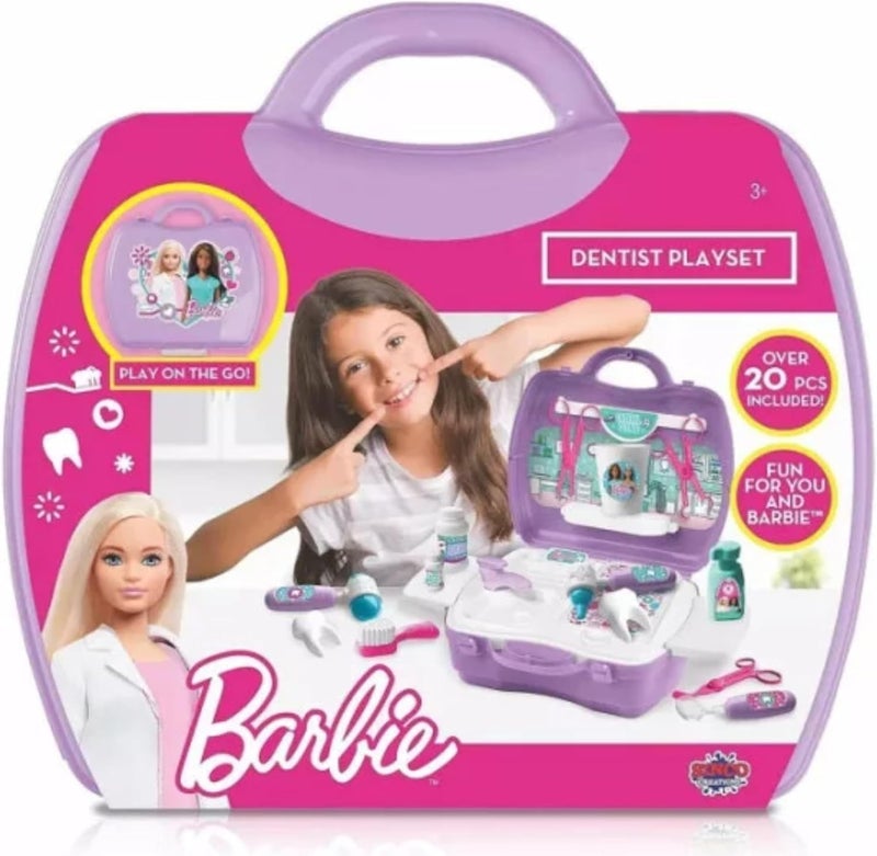 Barbie Dentist On The Go Playset - Over 20 Pieces - Image 1